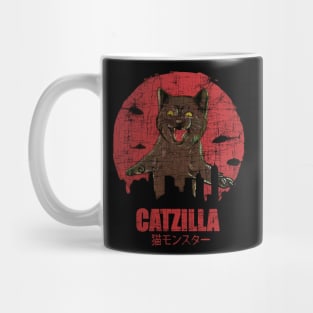 Catzilla Vintage Grunge Mug